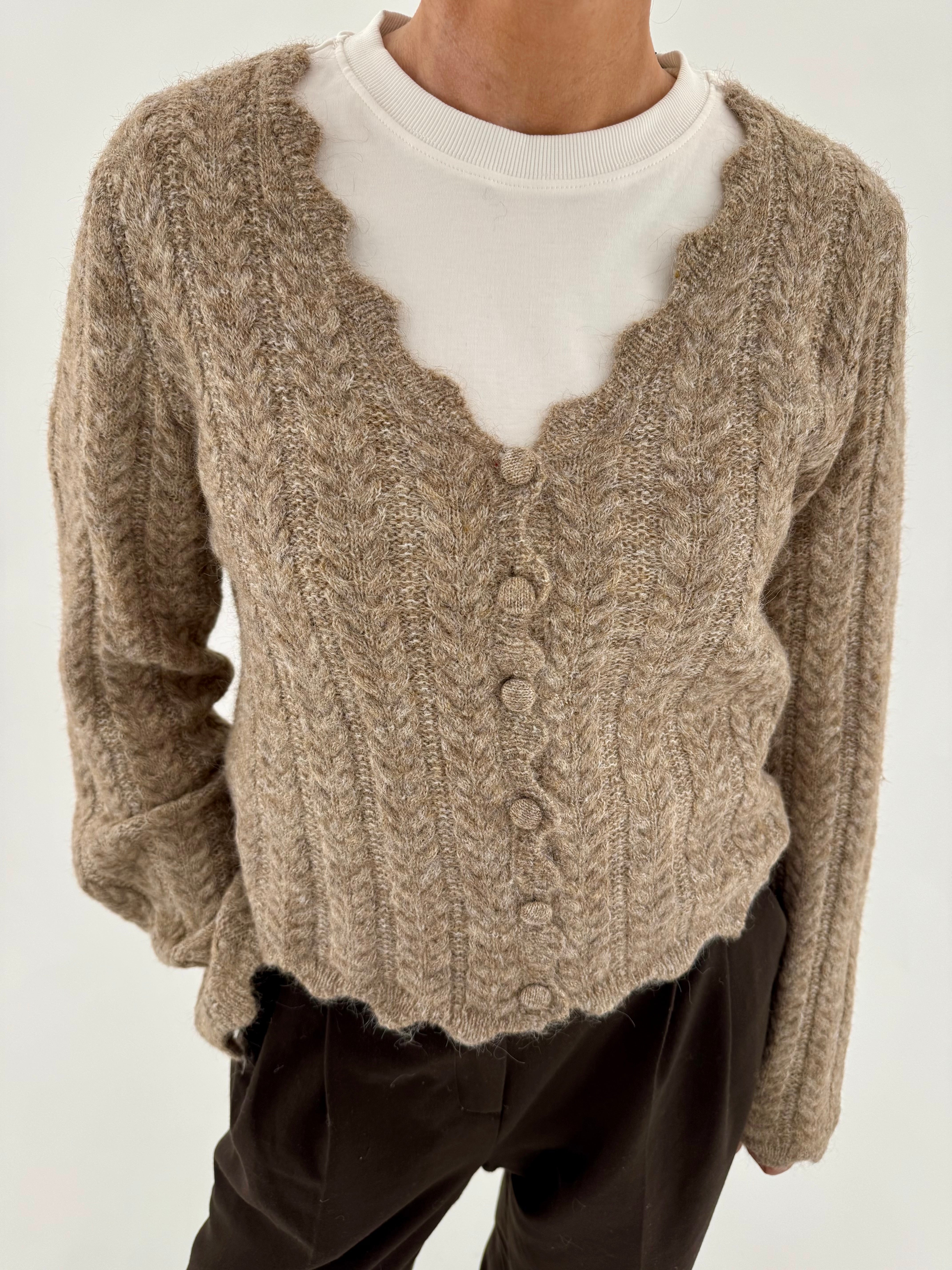 PCFEVERI Knit Cardigan - Fossil